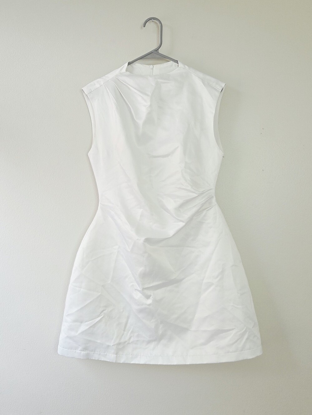 Odd Muse Satin High-Neck Mini Dress White Medium Bridal - Picture 5 of 10